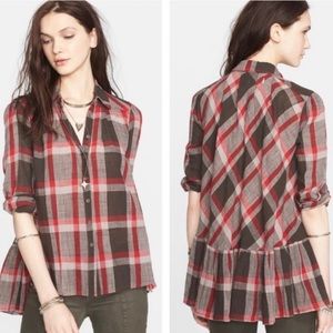 Free People Preppy in Plaid Button-down Shirt